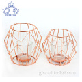 Geometric Metal Candle Holder Rose Gold Geometric Metal Candle Holder Factory